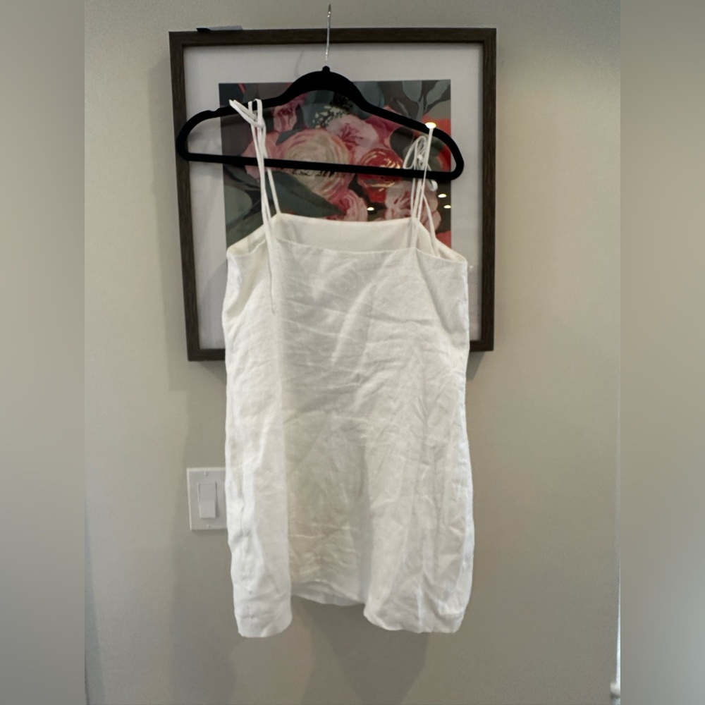 White linen dress